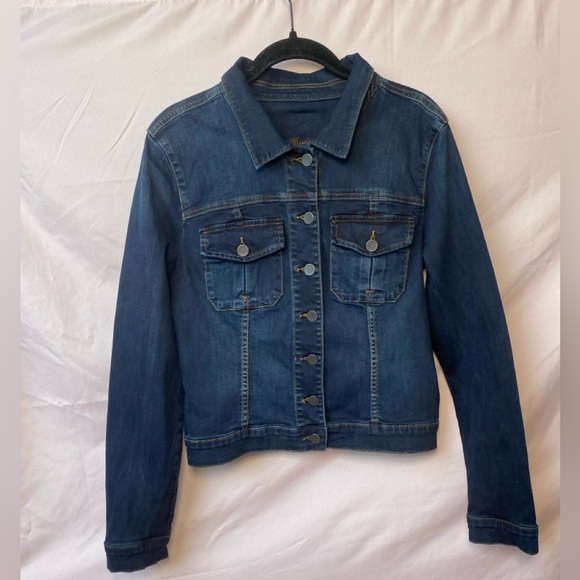 Kut from the Kloth Amelia Jacket Dark Wash Denim Jacket Size Large EUC - Picture 11 of 11